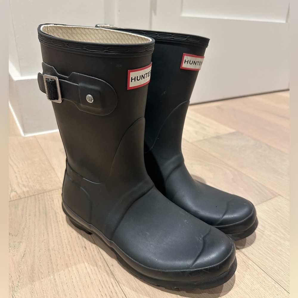 Hunter Short Rain Boots, Black